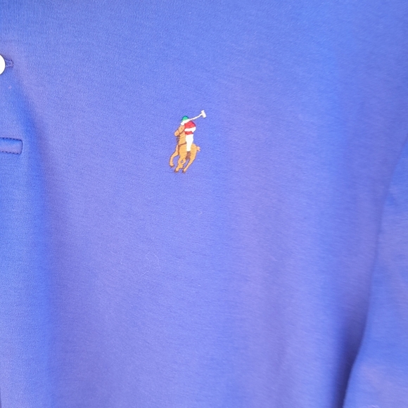 Ralph Lauren Mens XXL Classic Fit Blue Polo Shirt with Iconic Logo - Picture 4 of 5